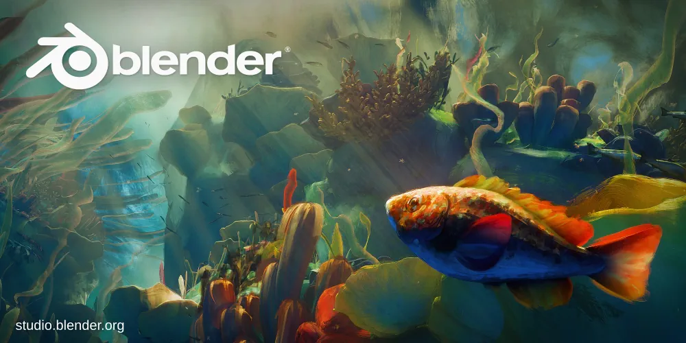 Blender 4.2 LTS splash by Blender Studio